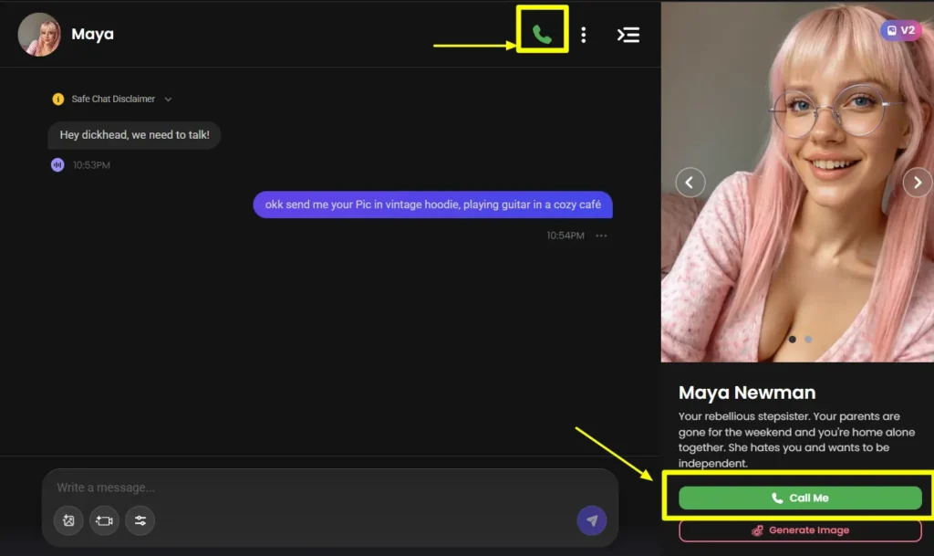 Candy AI - Voice Call feature