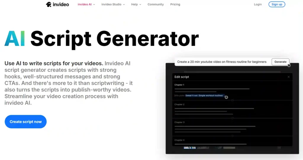 InVideo AI Script Generator