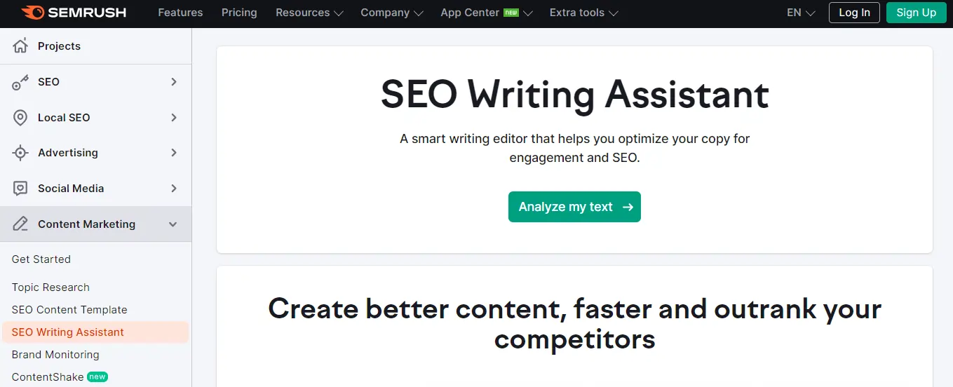 SEMrush Writing Assistant