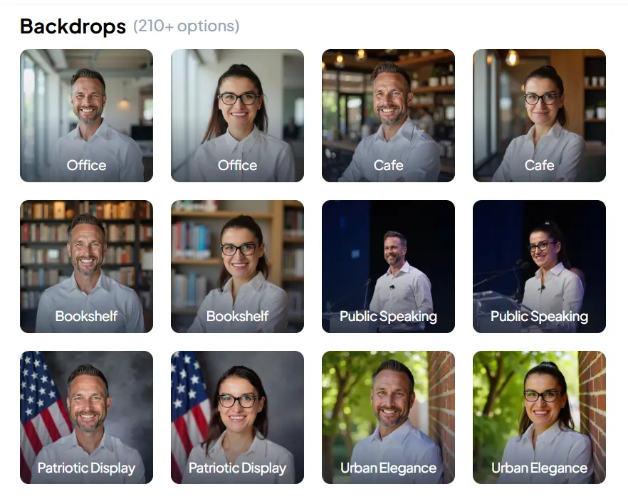 Headshotpro Backdrops Options