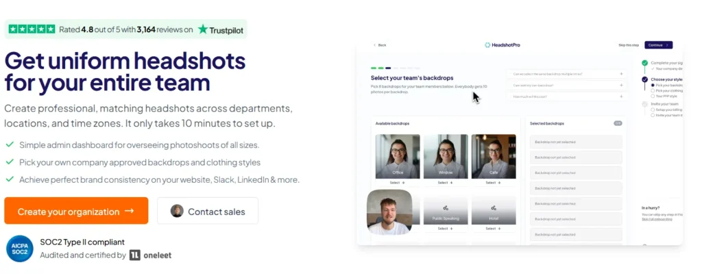 Headshotpro Team & Business Features