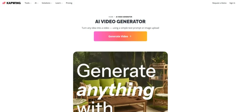 Kapwing AI Video Generator