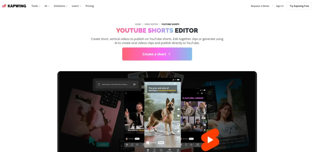 Kapwing AI - Youtube Shorts Editor