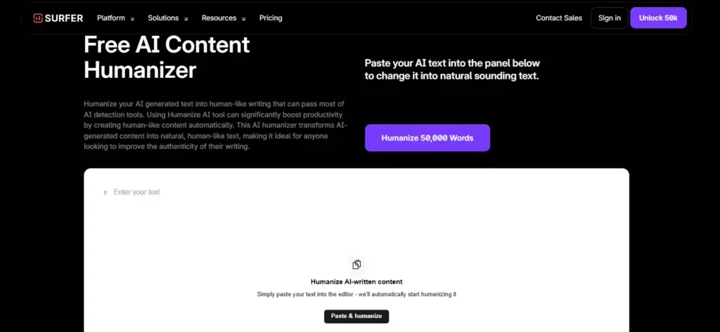 Surfer SEO AI Humanizer