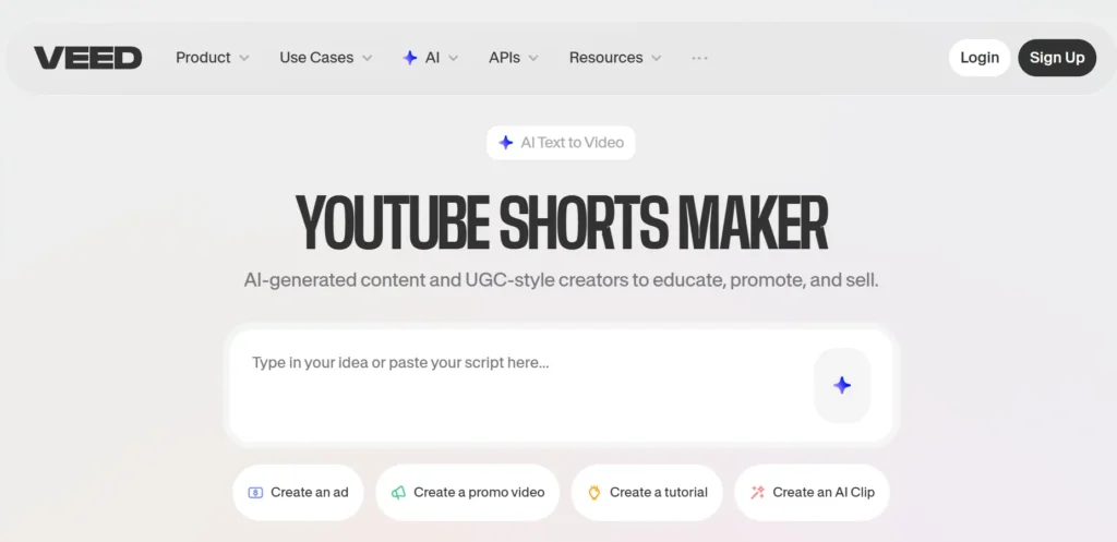VEED.IO - Youtube Shorts maker