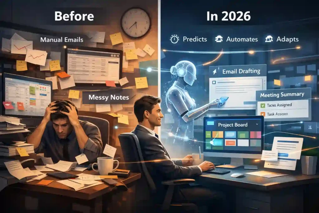 Best AI Productivity Tools in 2026 to Save Time and Boost Efficiency 1 AI productivity tools in 2026 automating workflows