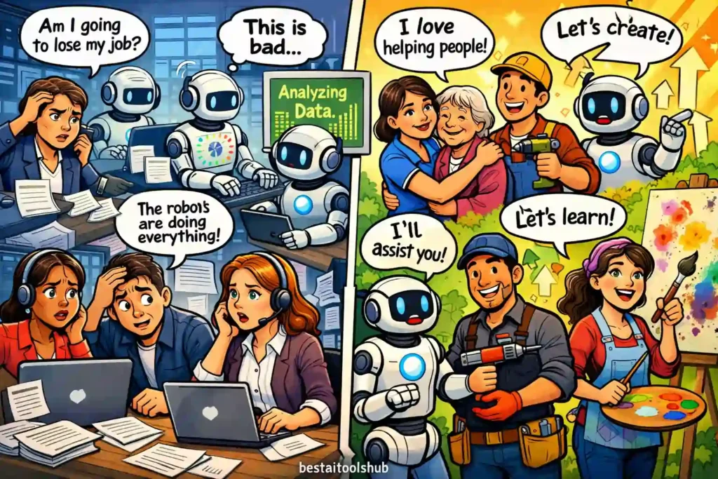 Jobs at Risk from AI: Microsoft Reveals 40 Roles and How to Future-Proof Your Career 1 Jobs at risk from AI like analysts and writers, while caregiving, teaching, and creative roles remain safe and growing