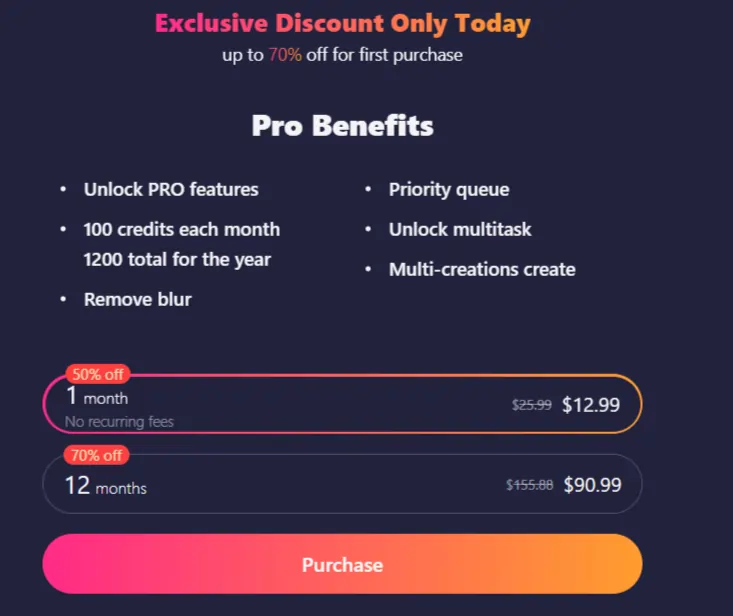 SoulGen AI 3 SoulGen AI Pricing Plans
